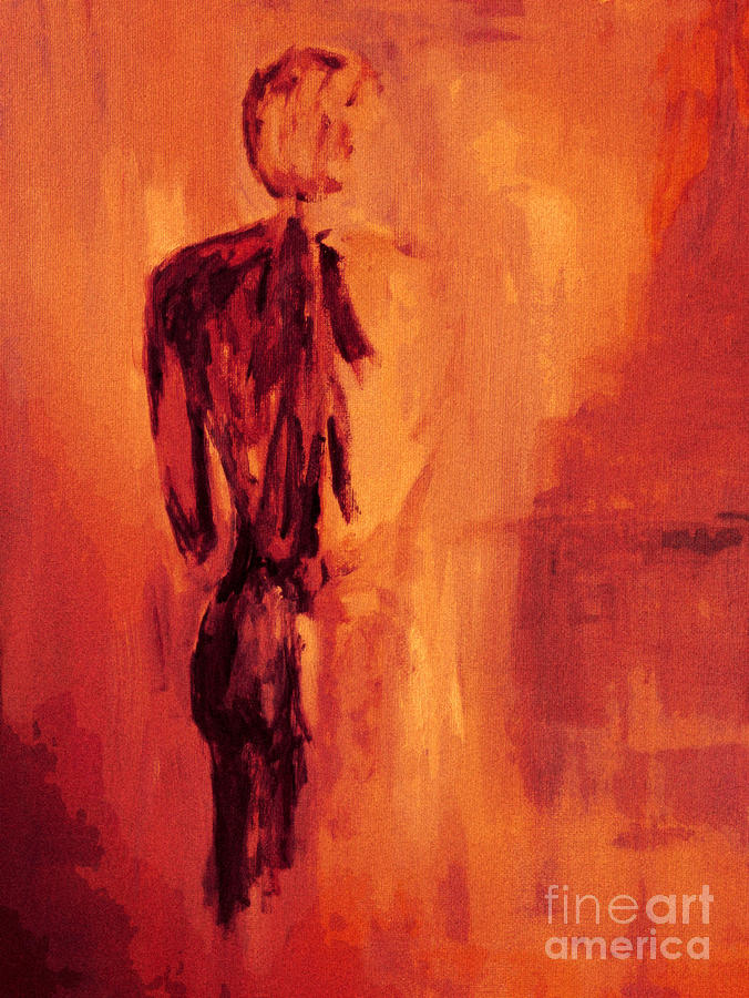 Male Nude 4 Painting by Julie Lueders 