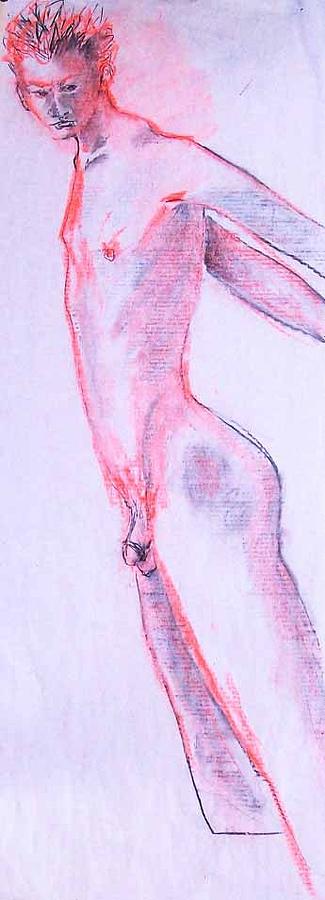 Nude Painting - Male Nude 4215 by Elizabeth Parashis