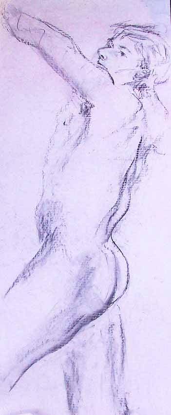 Nude Painting - Male Nude 4229 by Elizabeth Parashis