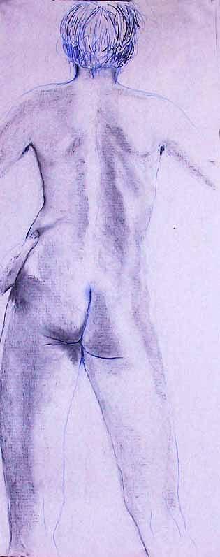 Male Nude 4234 Painting by Elizabeth Parashis