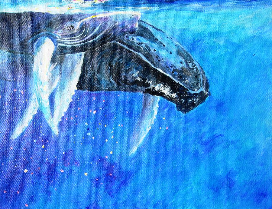 Mama and baby whale Painting by Tamara Tavernier - Fine Art America