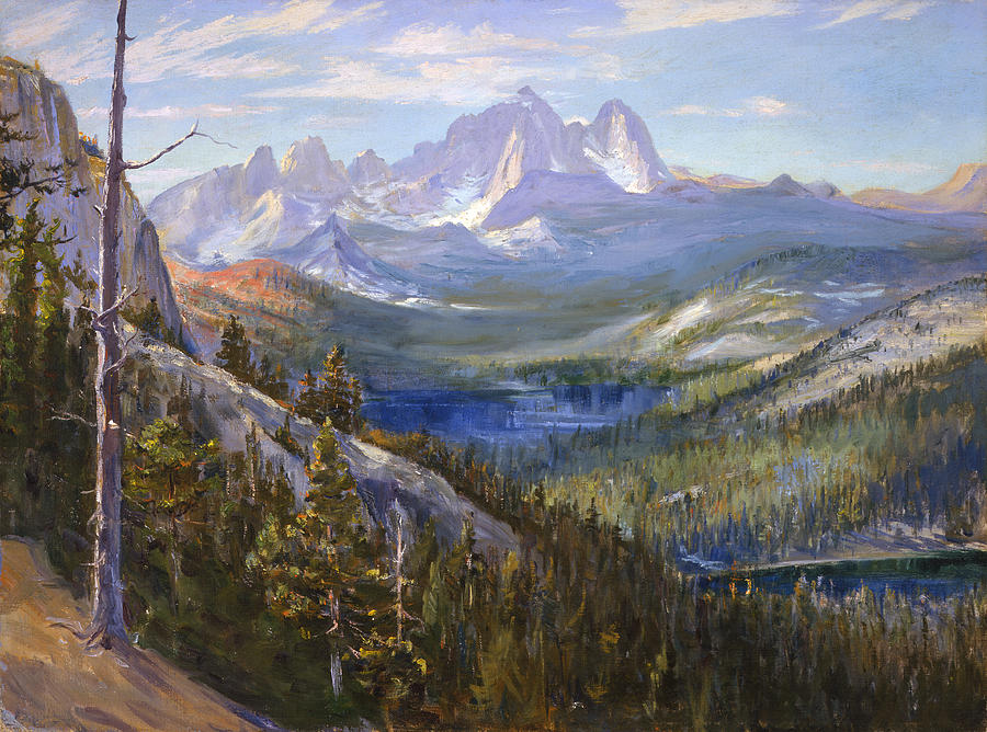 Mountain Painting - Mammoth Lakes in The High Sierras by Lewis A Ramsey