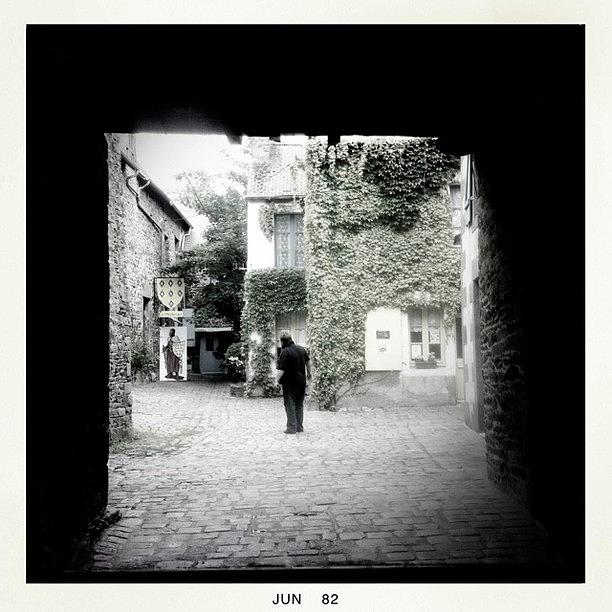 Watts Photograph - Man In Courtyard #silhouette #courtyard by Luke Cameron