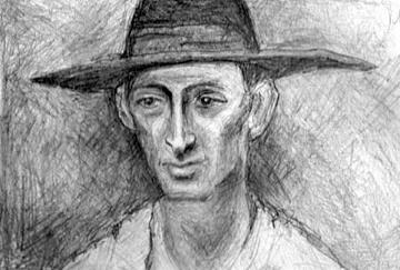 Man in Hat Painting by Gloria Avner