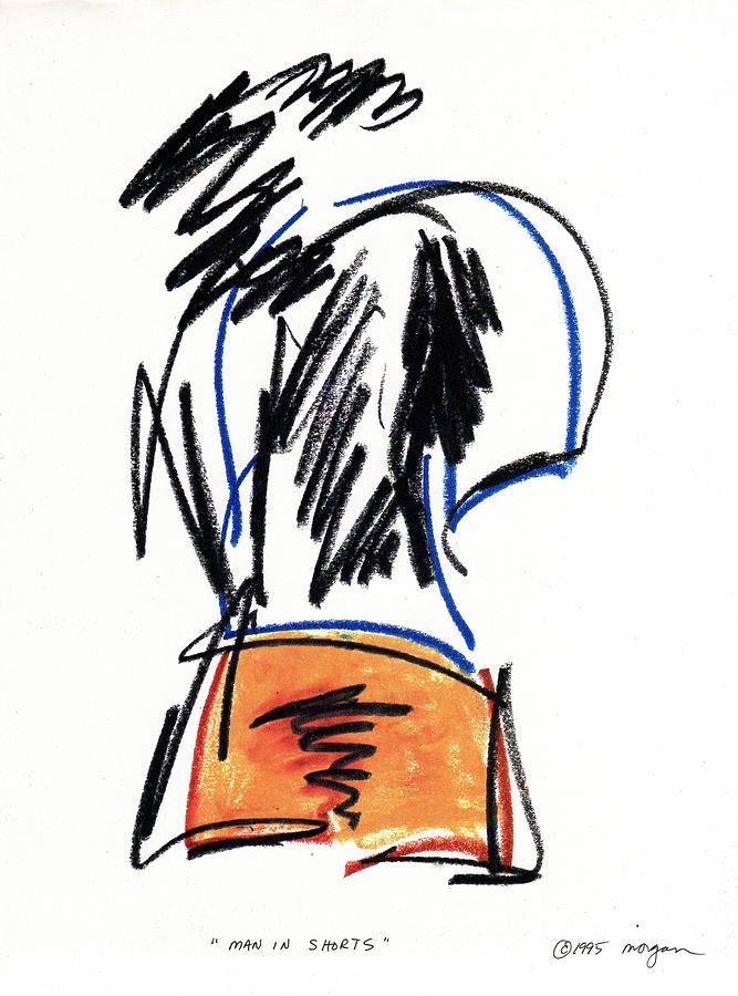 Seattle Music Scene Drawing - Man in Shorts  by Patrick Morgan
