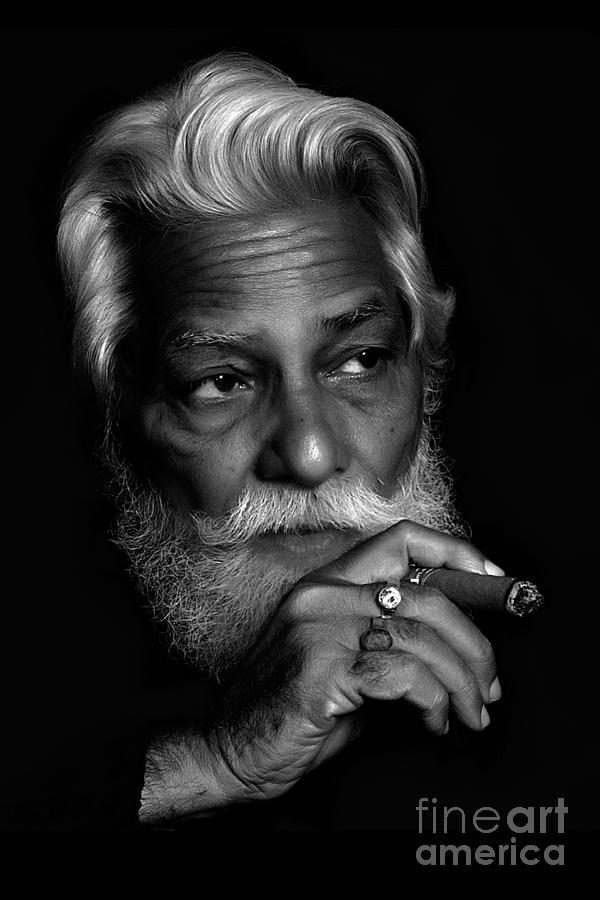Portrait Photograph - Man with Cigar by Mukesh Srivastava
