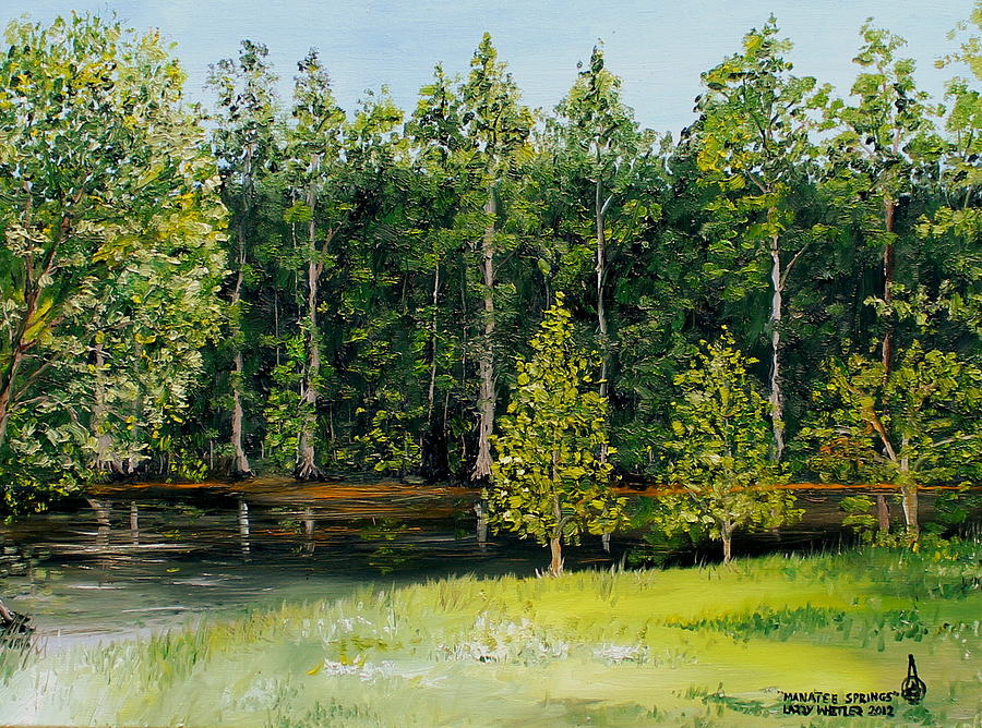 Manatee Springs Painting by Larry Whitler
