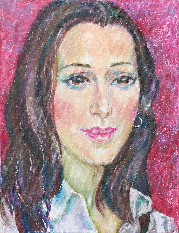 Portrait Painting - Manca Izmajlova by Leonid Petrushin