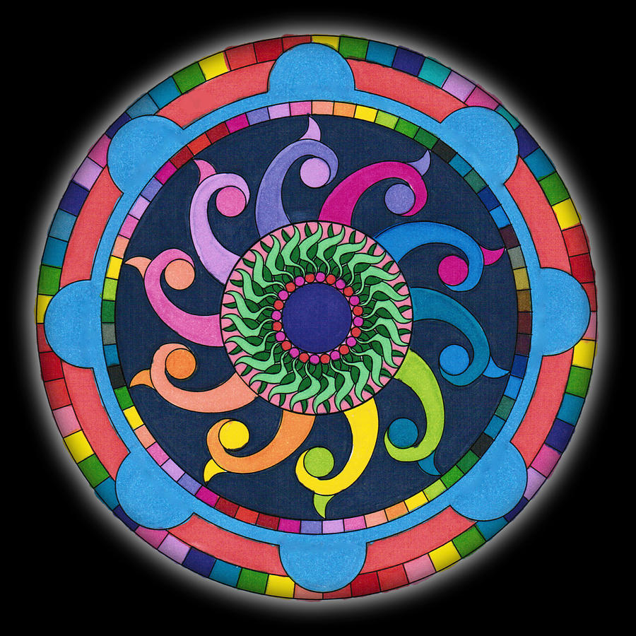 Mandala Meditation I V1 Digital Art by Margaret Denny