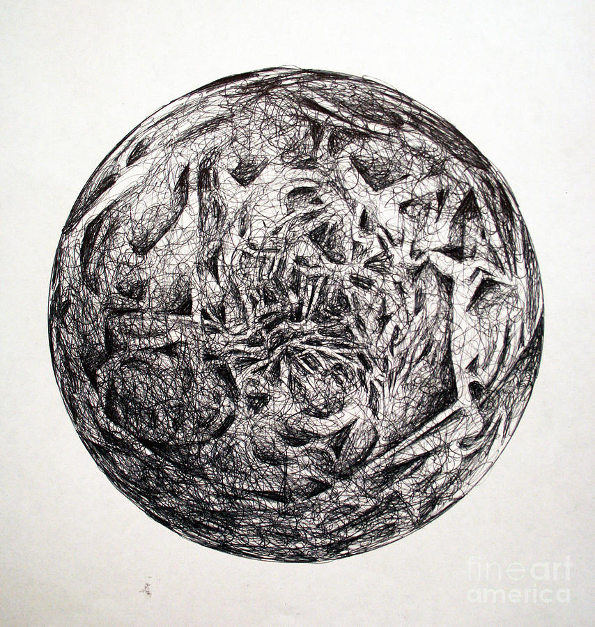 Abstract Drawing - Mandala by Pete Baglia