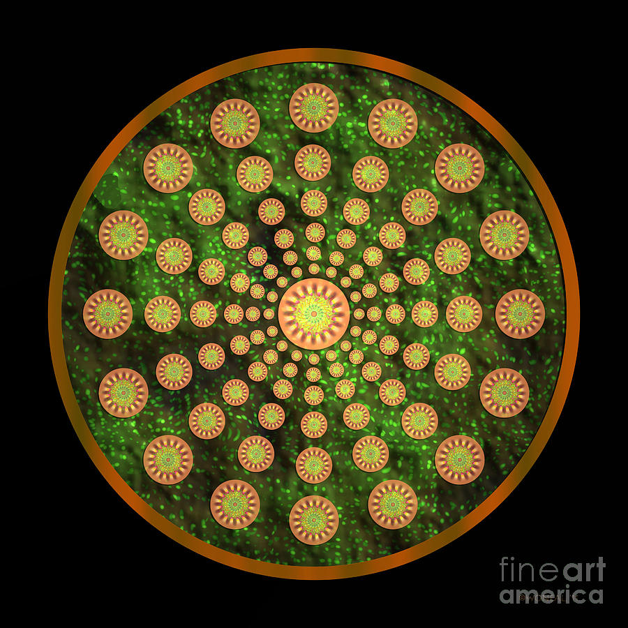 Pattern Digital Art - Mandala Radium 1 by Walter Neal