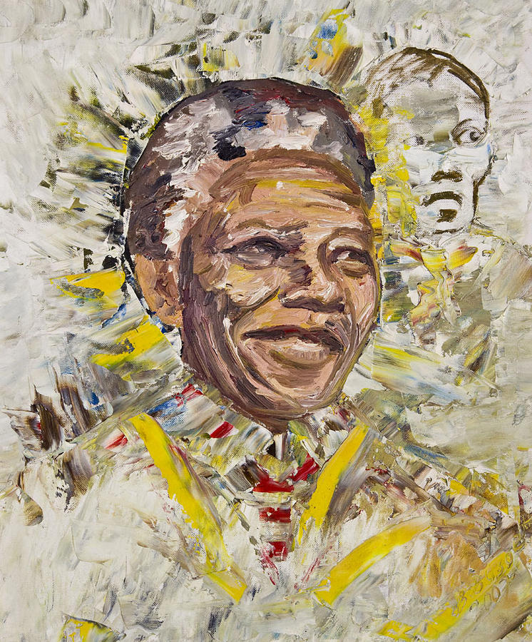 Mandela Painting by Bob Usoroh