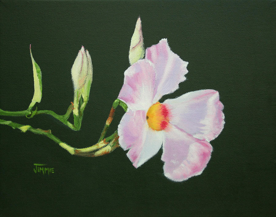 Mandevilla Reaching Out Painting by Jimmie Bartlett