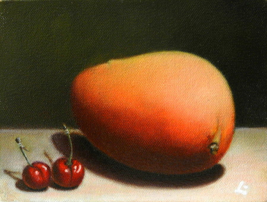 Mango and cherries, Peru Impression Painting by Ningning Li