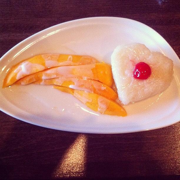Mango Photograph - #mango #stickyrice #heart #foodporn by T C