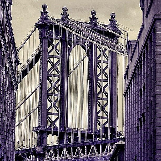 Architecture Photograph - Manhattan Bridge - Ny by Joel Lopez