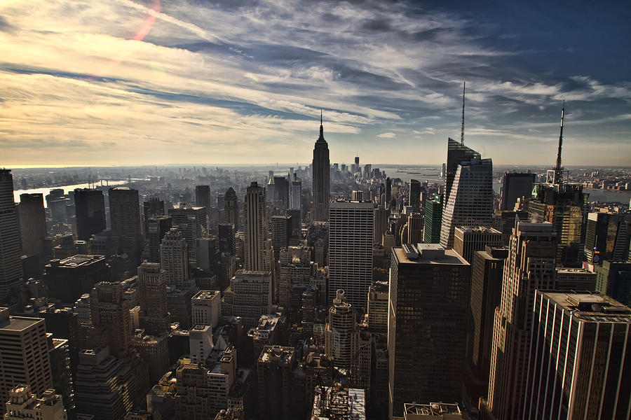 Manhattan skyline Photograph by Sven Brogren