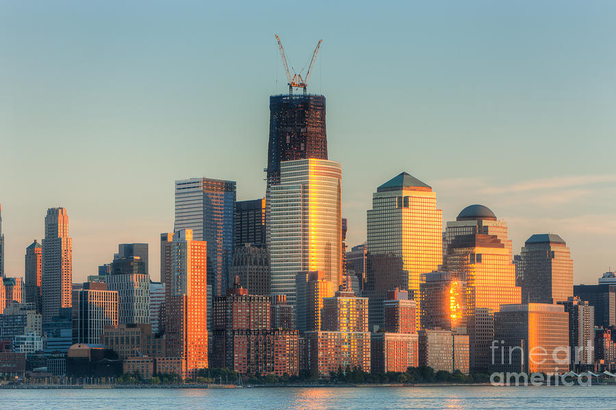 Manhattan Sunset Reflections Photograph by Clarence Holmes