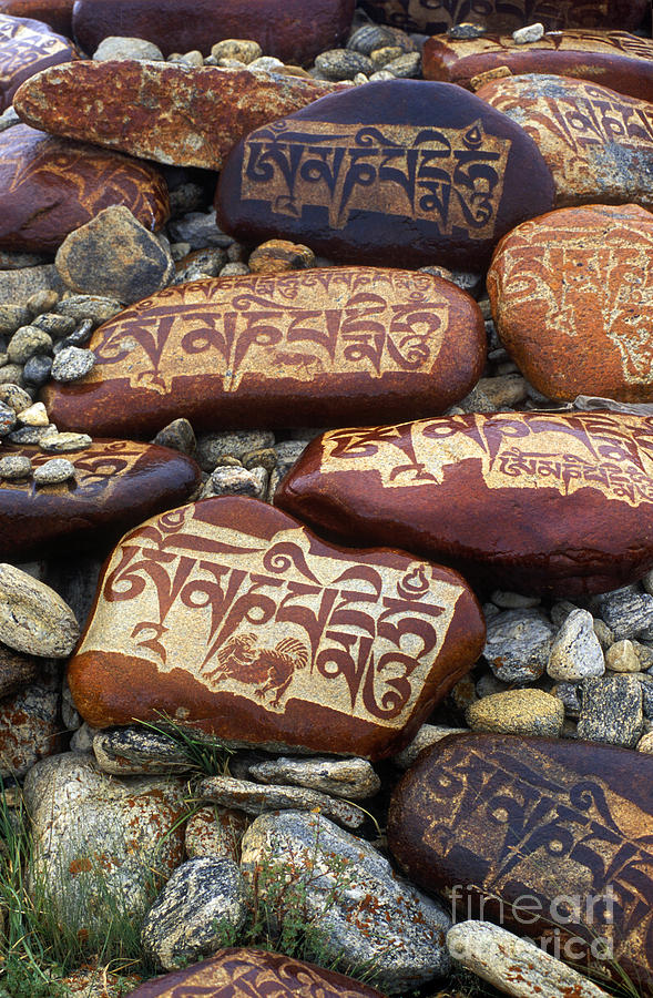 Mani Stones - Lake Manasarovar Tibet Photograph by Craig Lovell