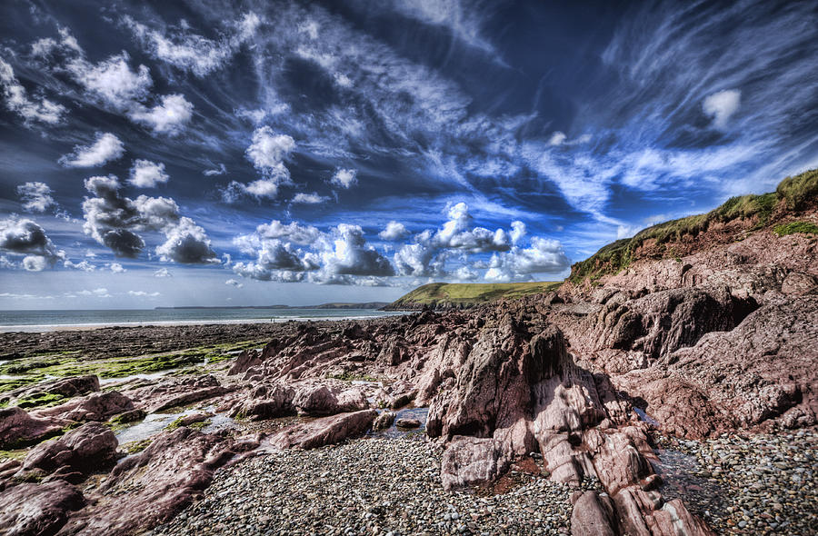 Manorbier Rocks Too Photograph by Steve Purnell