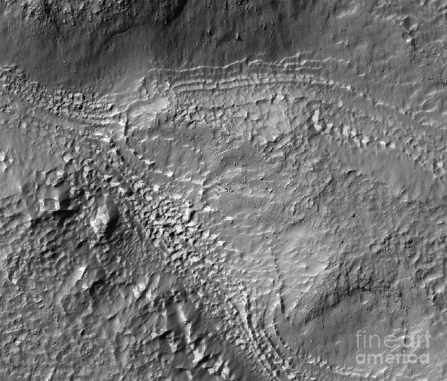 Mantling Deposits, Mars Photograph by Nasa