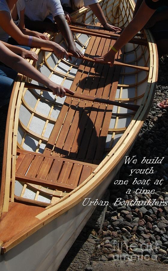 Many Hands Built This Boat Logoed Photograph by Urban 