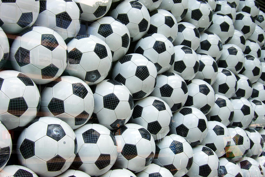Many soccer balls Photograph by Matthias Hauser