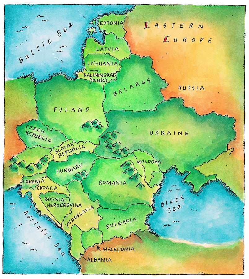 Map Of Eastern Europe By Jennifer Thermes
