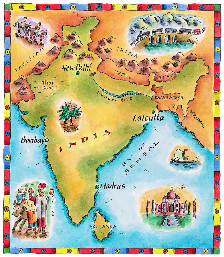 India Map Art