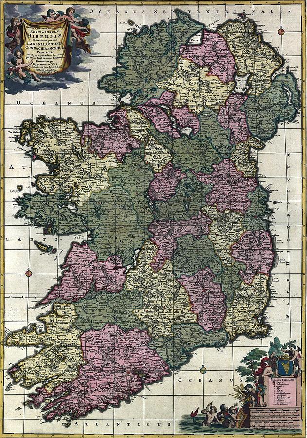 Map Of Ireland From 18th Century Photograph by Everett - Fine Art America