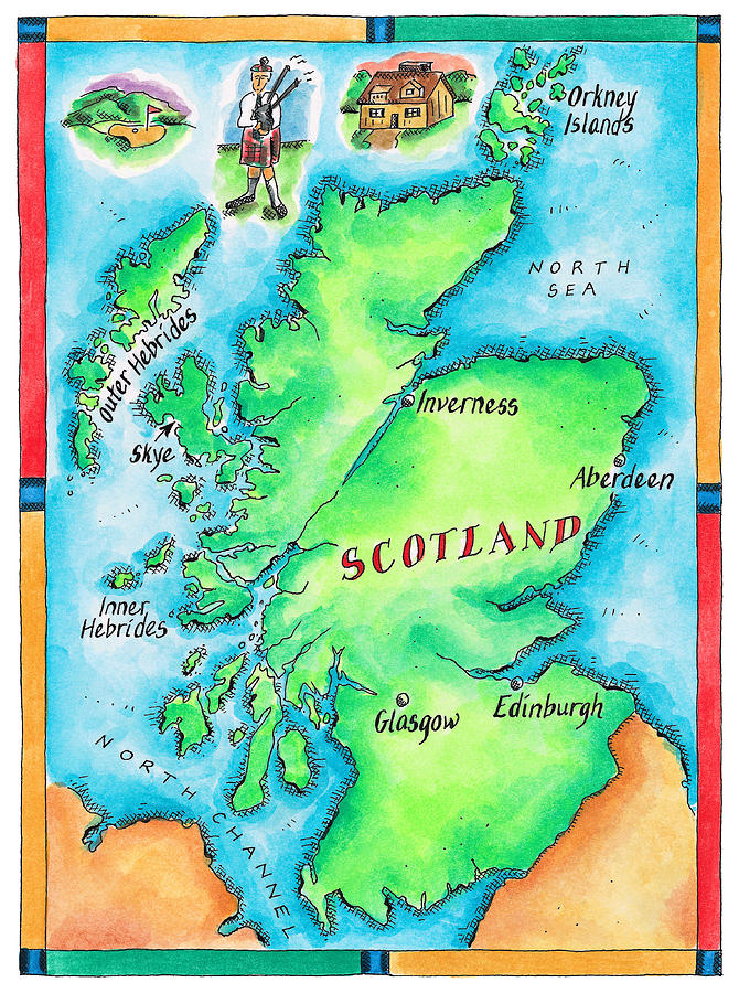 Printable Scotland Map - Printable Word Searches