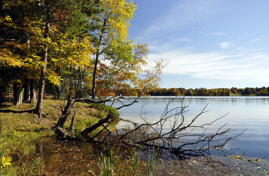 Fall Photograph - Maple Lake by RJ Martens