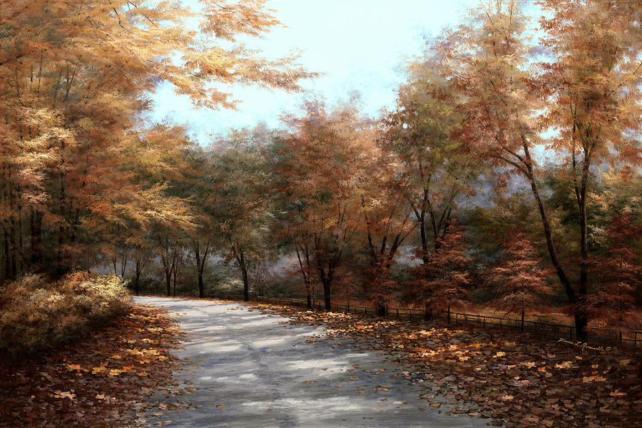 Maple Lane Painting by Diane Romanello