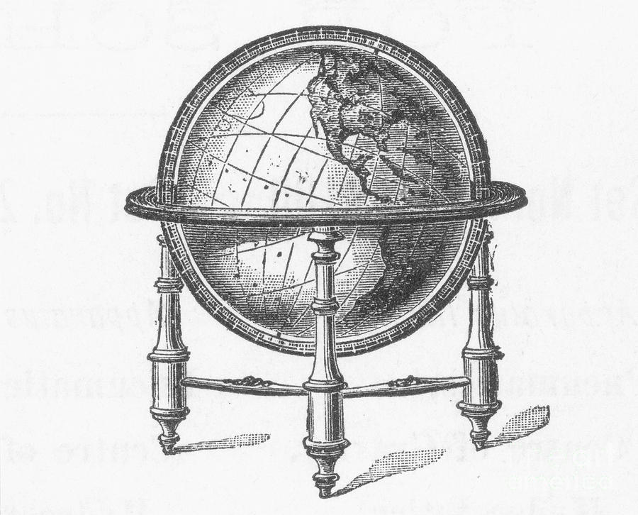 Maps: Globe Photograph by Granger