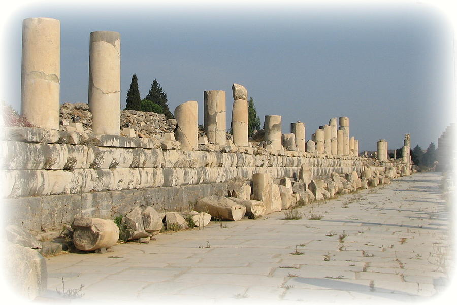 Marble Street in Ephesus Photograph by Carla Parris