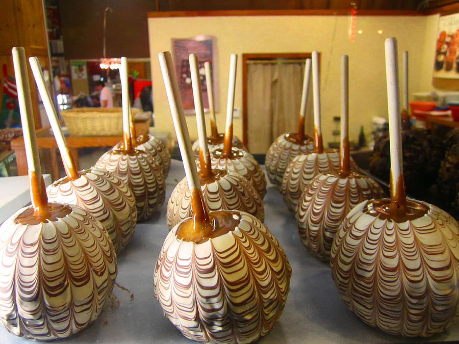Marbled Caramel Apples Photograph by Kym Backland