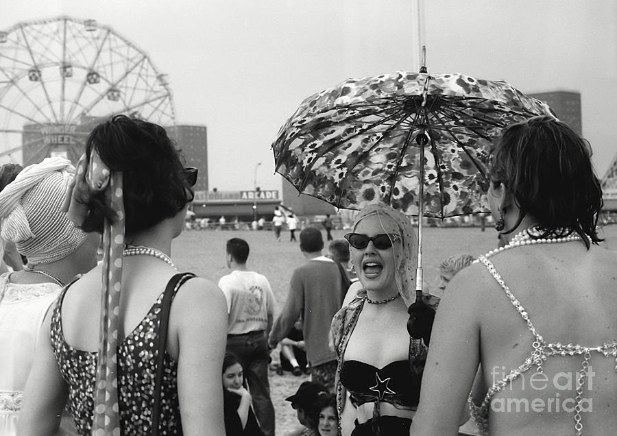 March to the ocean after the Mermaid Parade Photograph by Tom Callan