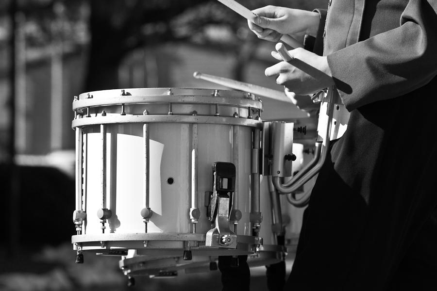 Marching Band Drummer Boy BW Photograph by James BO Insogna