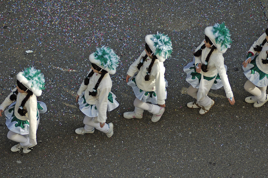 Marching in a row - German Carnival procession Photograph by Matthias Hauser