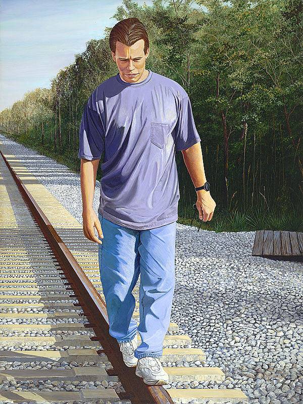 Marcus Crossing the Millenium Painting by AnnaJo Vahle