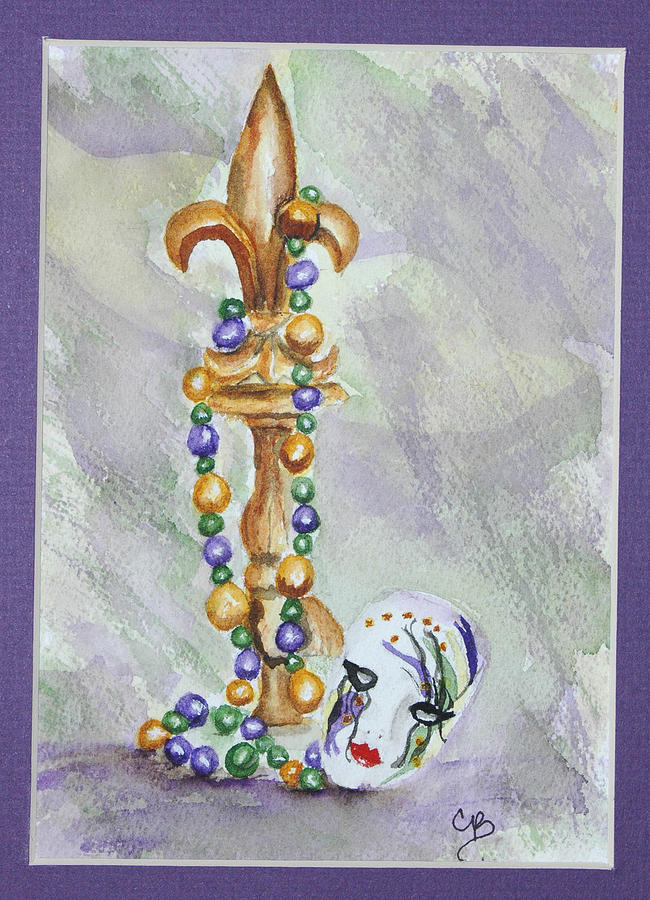 acrylic mardi gras painting