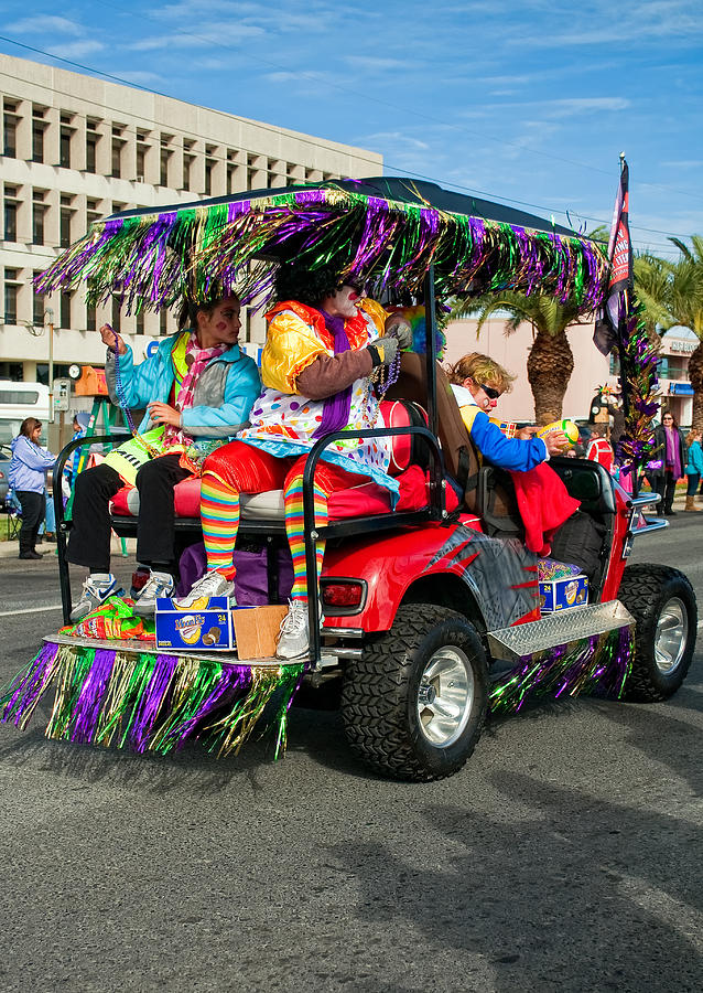 New Orleans Photograph - Mardi Gras Clowning by Steve Harrington