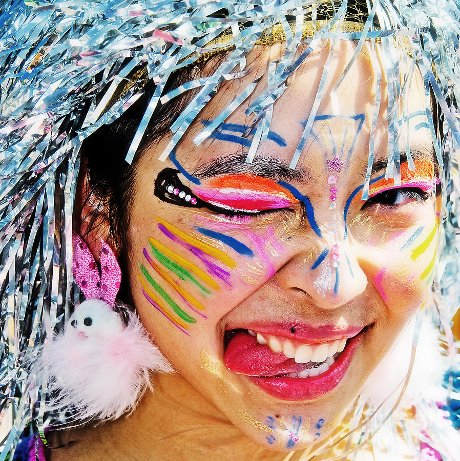 Mardi Gras Girl Photograph by Kathleen K Parker