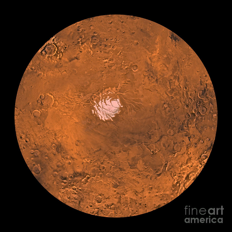 Space Photograph - Mare Australe Region Of Mars by Stocktrek Images