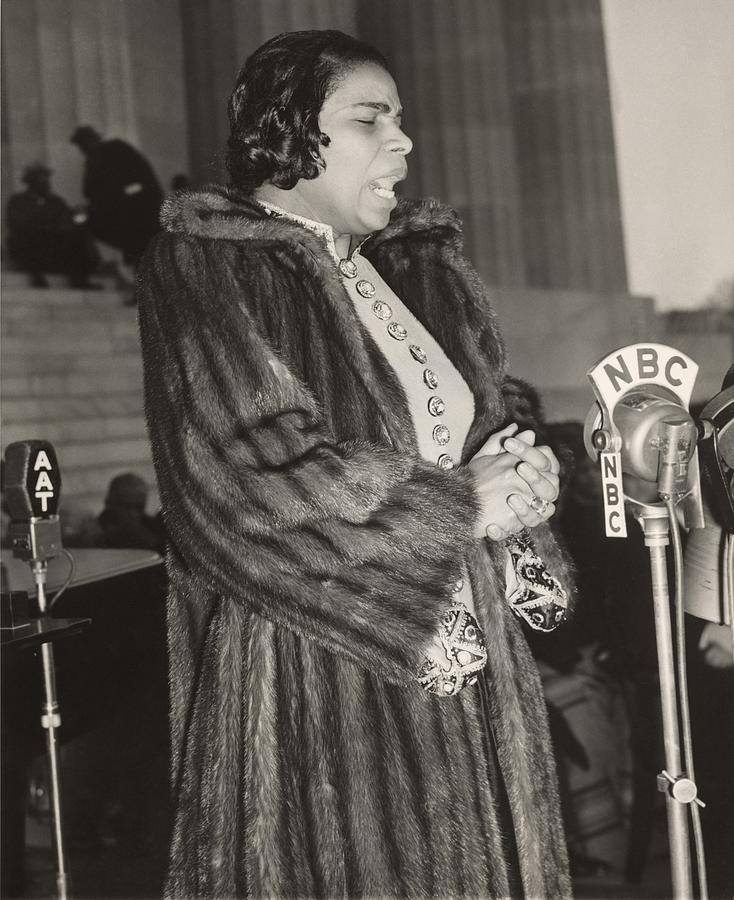 Marian Anderson 1897-1993, At A Nbc Photograph by Everett Marian Anderson 1897-1993, At A Nbc Photograph by Everett