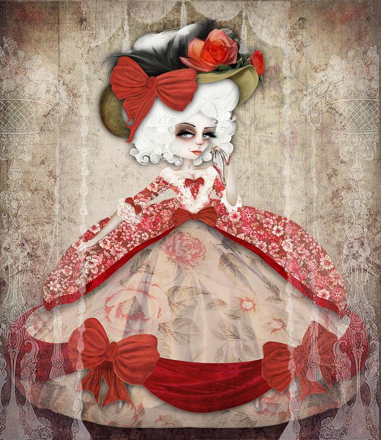 Queen Digital Art - Marie Antoinette by Jessica Von Braun