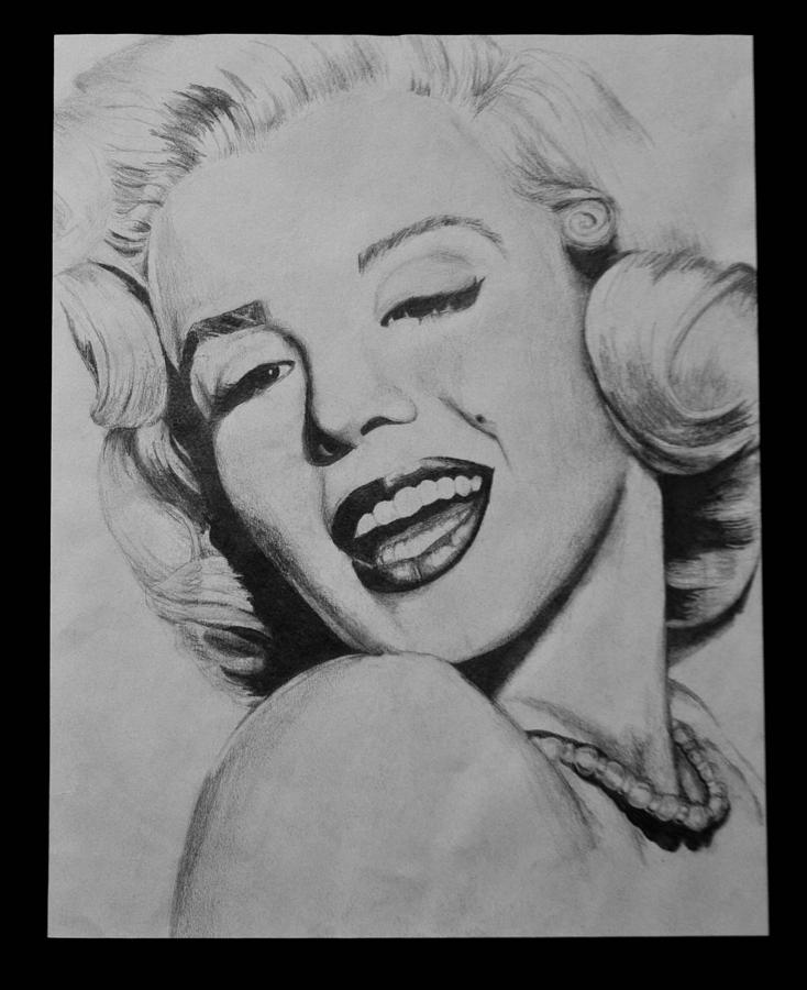 Marilyn Drawing by Katherine Naylor - Fine Art America