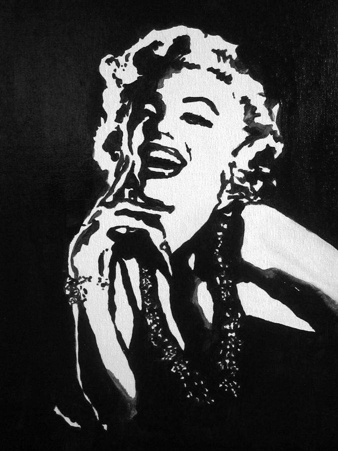 Portrait Painting - Marilyn Monroe in Light and Shadow by Hannah Ostman