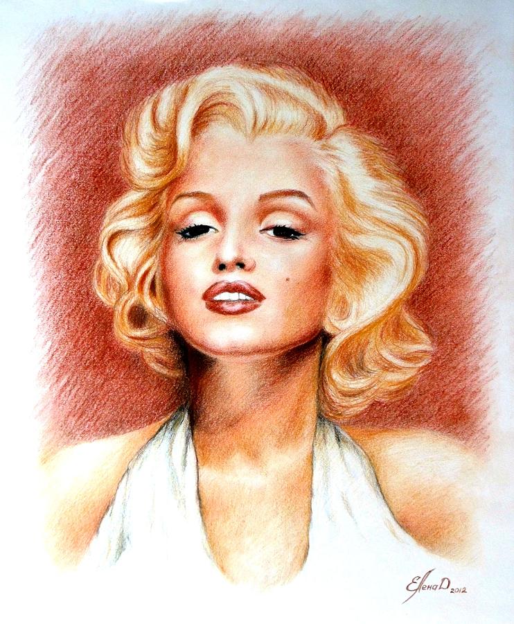 Marilyn Monroe Drawing - Marilyn Monroe by Yelena Day