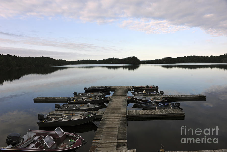 Marina northern lake Canada Photograph by Dan Friend